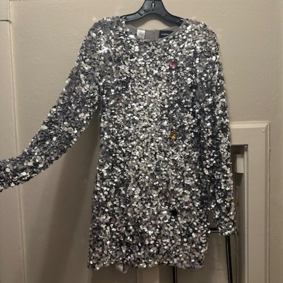 Cynthia Rowley Silver Sequin Dress - Picture 1 of 4